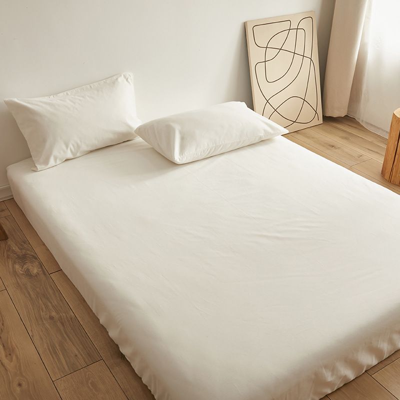 Poem snack Moon Fitted Sheet 100 Cotton Brushed Noble White Fitted Sheet 90*200 * 25cm